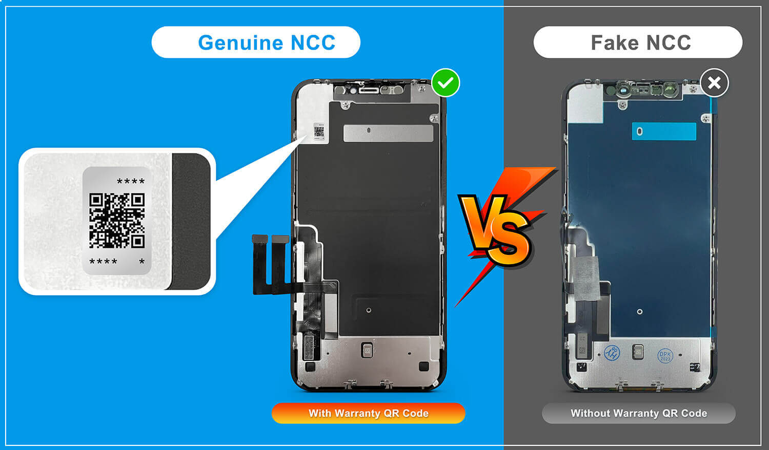 The genuine NCC screen VS Fade one