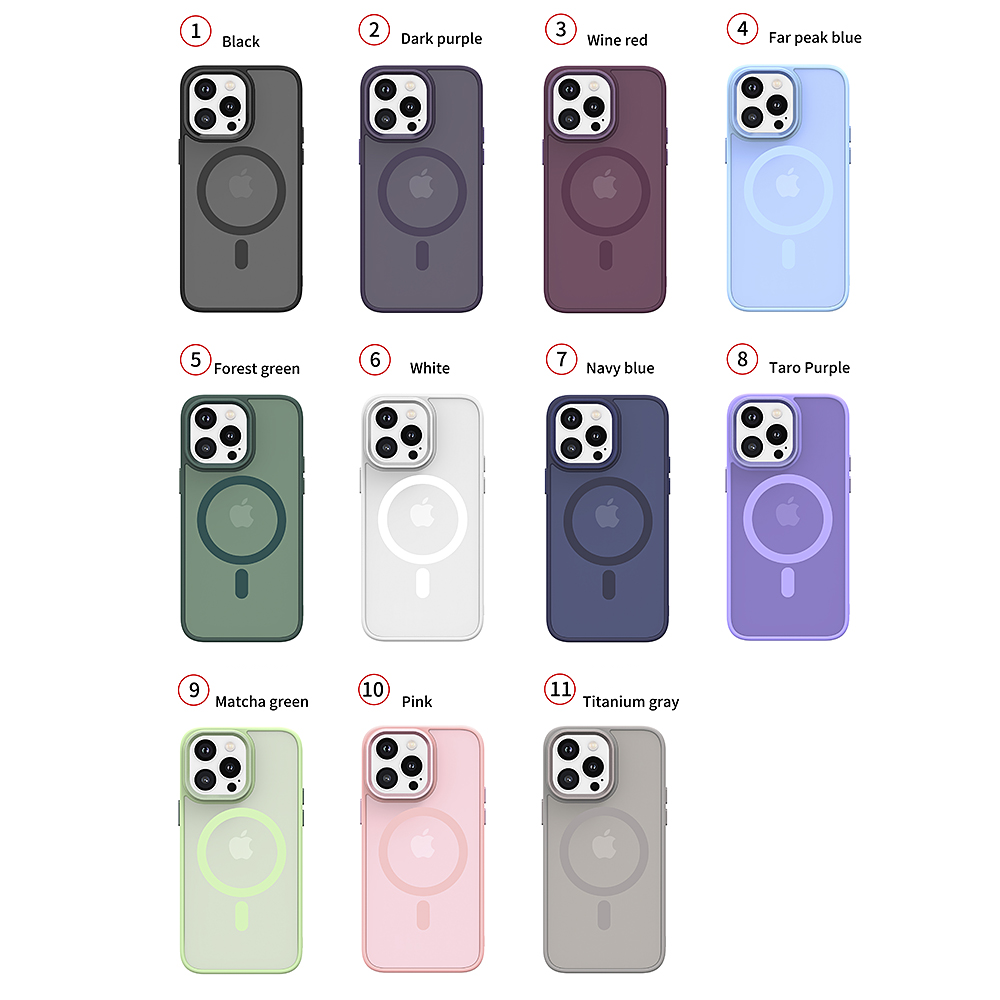 B06408-7 NCC A0004 Matte Golden Shield Style Phone Case with Magsafe