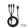 NCC D120MCL 3 in 1 Woven Charging Cable 1.2m