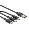 NCC D120MCL 3 in 1 Woven Charging Cable 1.2m