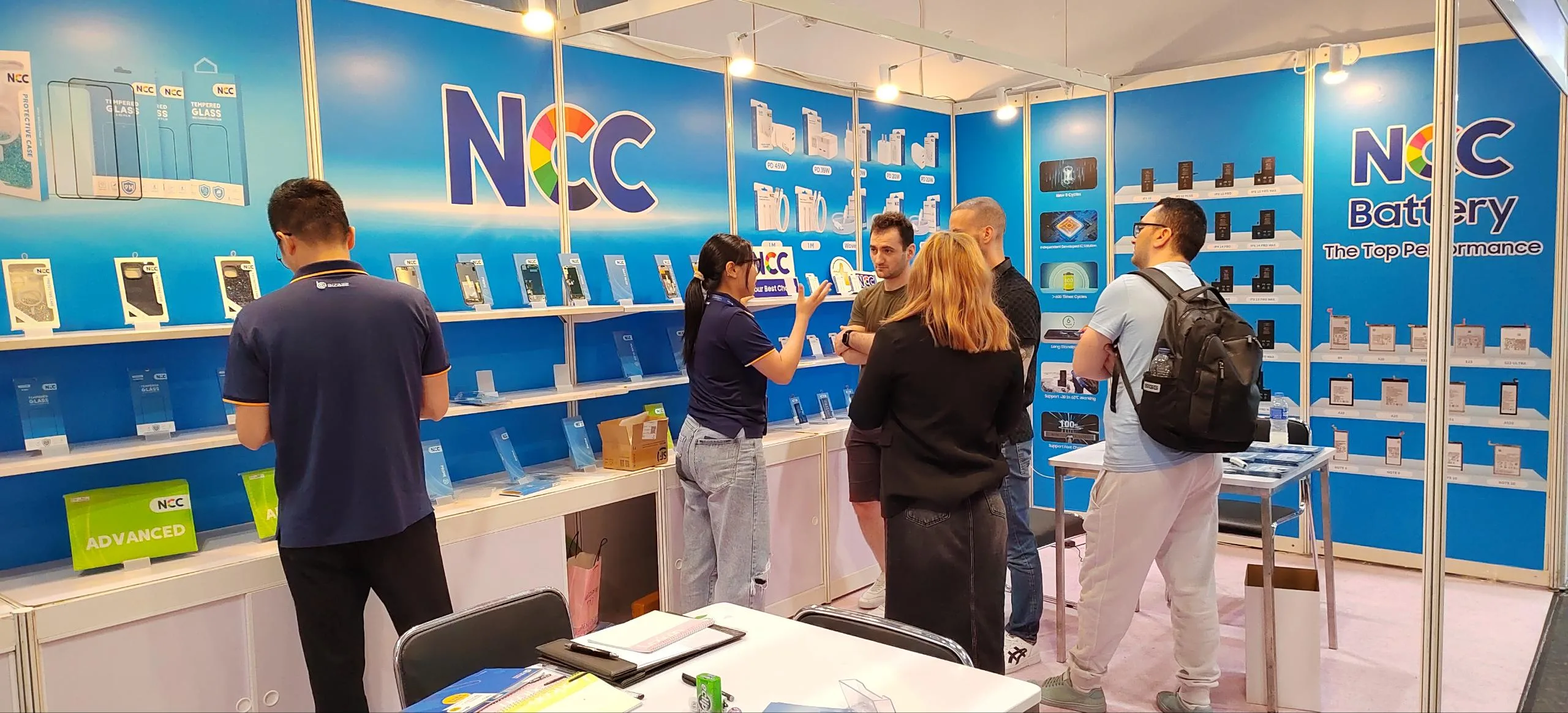 At the show, NCC experts talked with visiting clients.