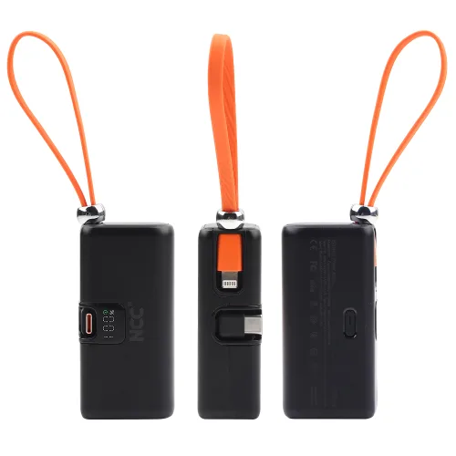 NCC BP01 Foldable Mini Capsule Fast Charging Power Bank with USB-C Connector & Lightning Cable