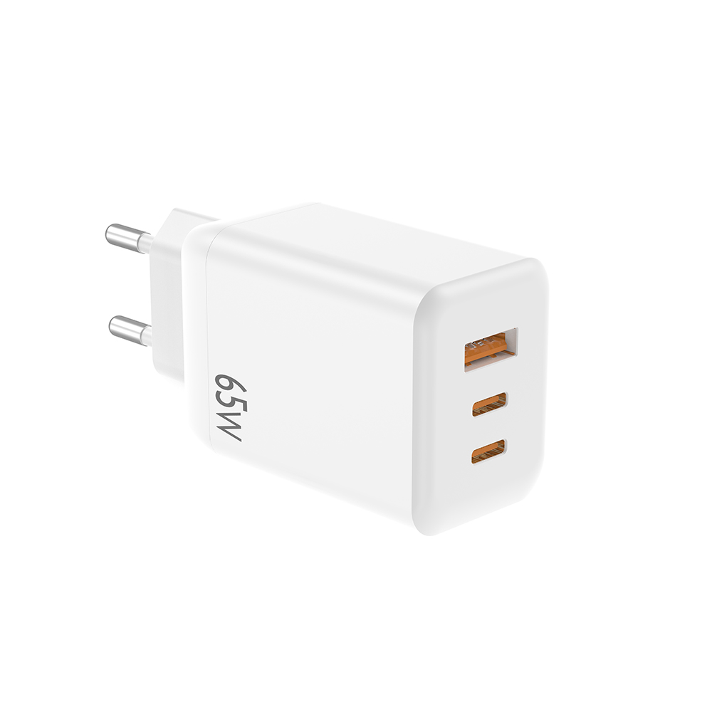 NCC C38 65W GaN Dual Type-C+USB-A Fast Charger | UK & EU Plug Options