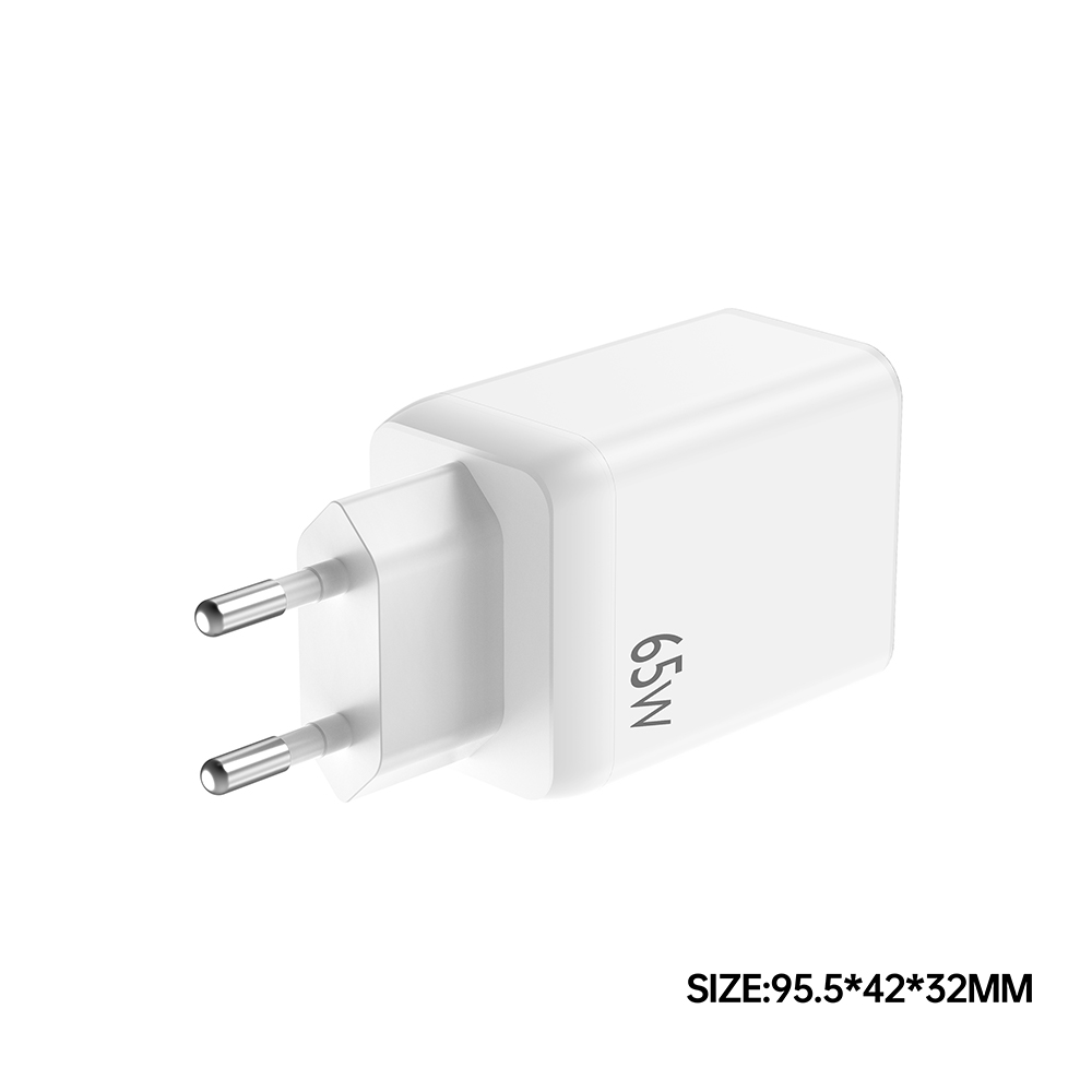 NCC C38 65W GaN Dual Type-C+USB-A Fast Charger | UK & EU Plug Options