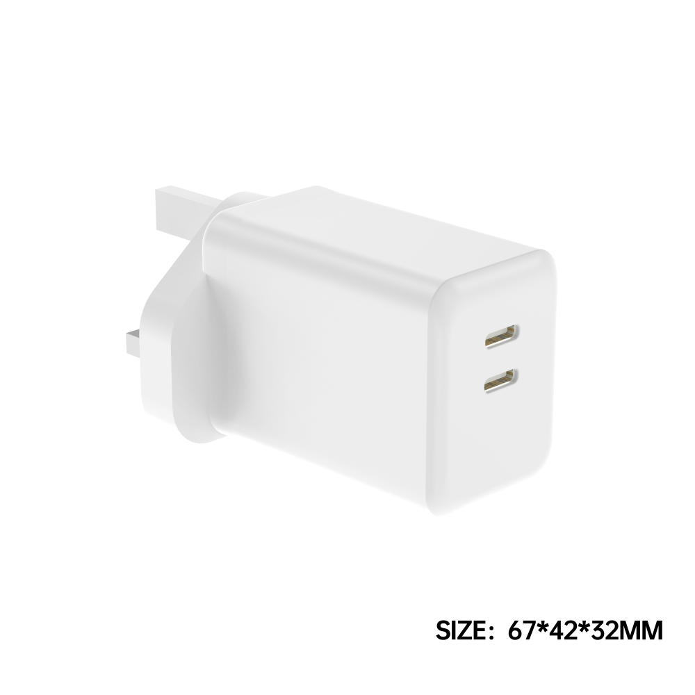 NCC C22/C230 45W GaN Dual Type-C Fast Charger | UK & EU Plug Options