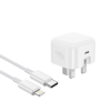 NCC C11 20W Charger Set (USB-C Charger + C-L Noylon Date Cable 1.0M) | UK Plug Options