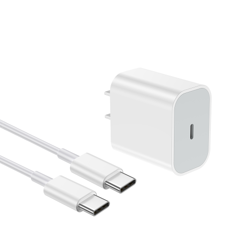 NCC C125 20W Charger Set (USB-C Charger + C-C Date Cable 1.0M) | US Plug Options