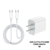 NCC C125 20W Charger Set (USB-C Charger + C-C Date Cable 1.0M) | US Plug Options