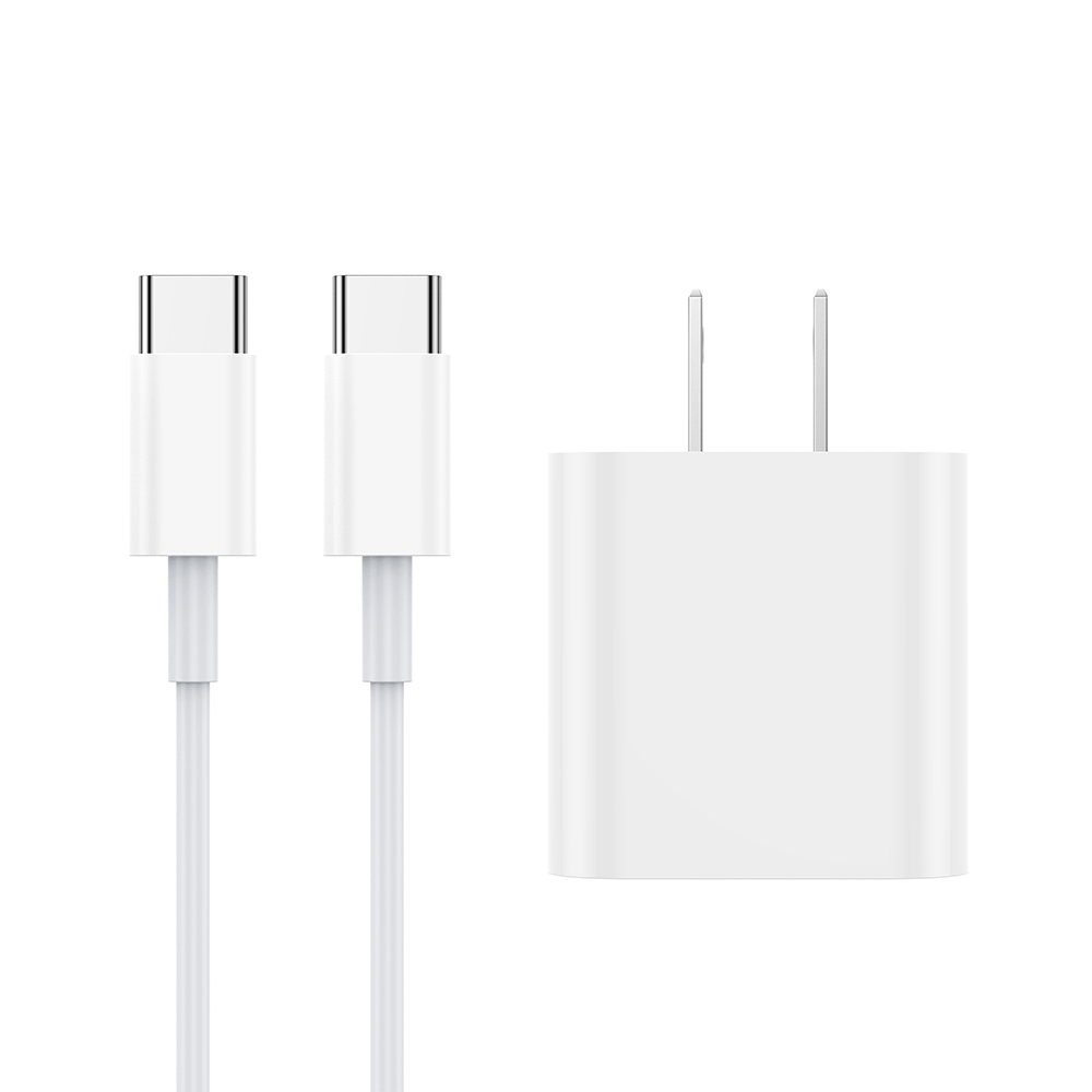 NCC C125 20W Charger Set (USB-C Charger + C-C Date Cable 1.0M) | US Plug Options