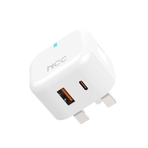 NCC C20 20W Type-C & USA-A Charger | UK Plug Options
