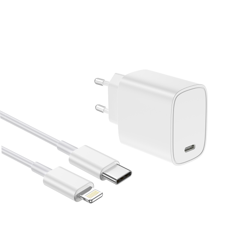 NCC C16 20W Charger Set (USB-C Charger + C-L Date Cable 1.0M) | EU Plug Options