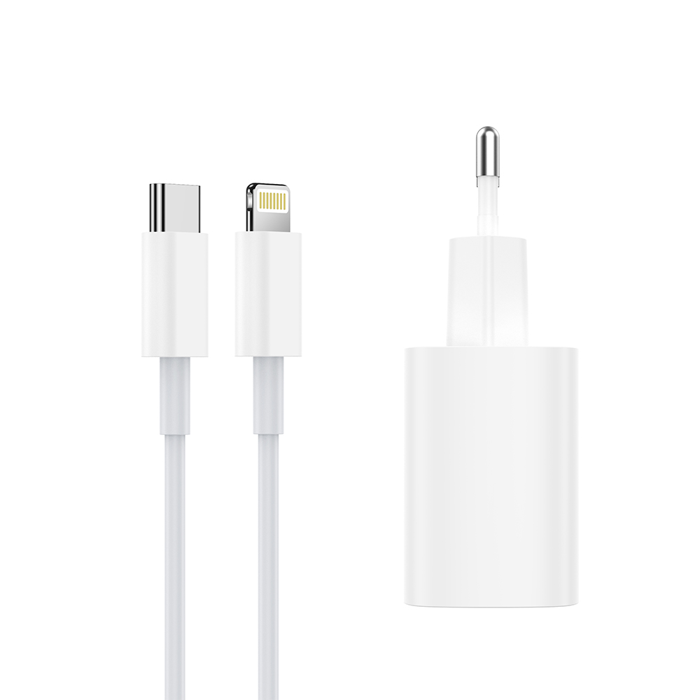 NCC C16 20W Charger Set (USB-C Charger + C-L Date Cable 1.0M) | EU Plug Options