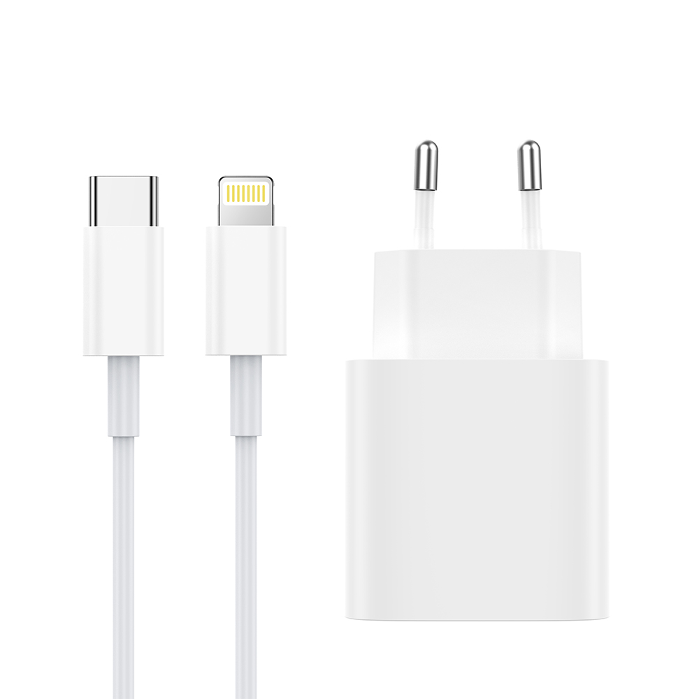 NCC C16 20W Charger Set (USB-C Charger + C-L Date Cable 1.0M) | EU Plug Options