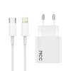 NCC C16 20W Charger Set (USB-C Charger + C-L Date Cable 1.0M) | EU Plug Options