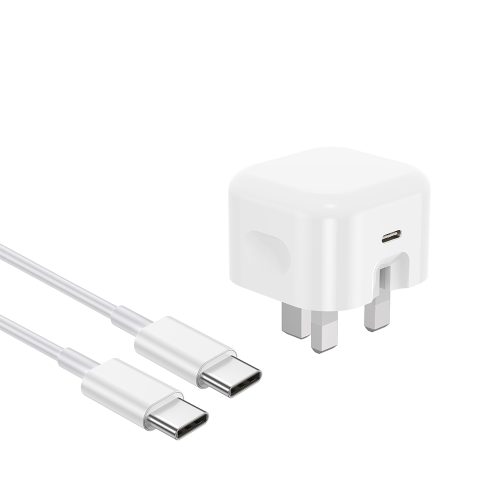 NCC C111 20W Charger Set (USB-C Charger + C-C Noylon Date Cable 1.0M) | UK Plug Options