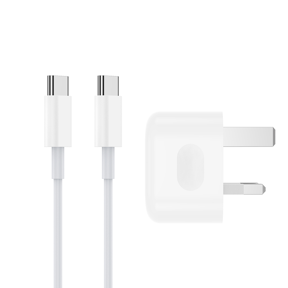 NCC C111 20W Charger Set (USB-C Charger + C-C Noylon Date Cable 1.0M) | UK Plug Options