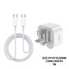 NCC C111 20W Charger Set (USB-C Charger + C-C Noylon Date Cable 1.0M) | UK Plug Options
