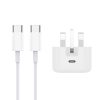 NCC C111 20W Charger Set (USB-C Charger + C-C Noylon Date Cable 1.0M) | UK Plug Options