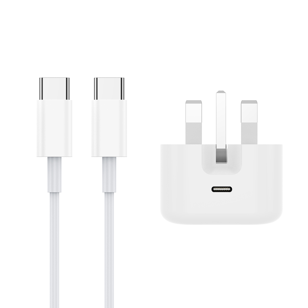 NCC C111 20W Charger Set (USB-C Charger + C-C Noylon Date Cable 1.0M) | UK Plug Options