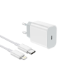 NCC C121 20W Charger Set (USB-C Charger + C-L Noylon Date Cable 1.0M) | EU Plug Options
