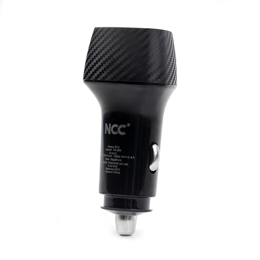 NCC R12 12W Dual USB-A Car Charger (Black)