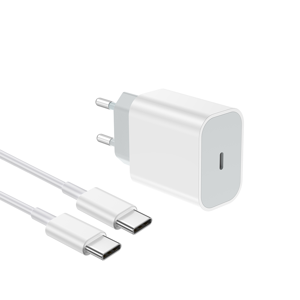 NCC C124 20W Charger Set (USB-C Charger + C-C Date Cable 1.0M) | EU Plug Options