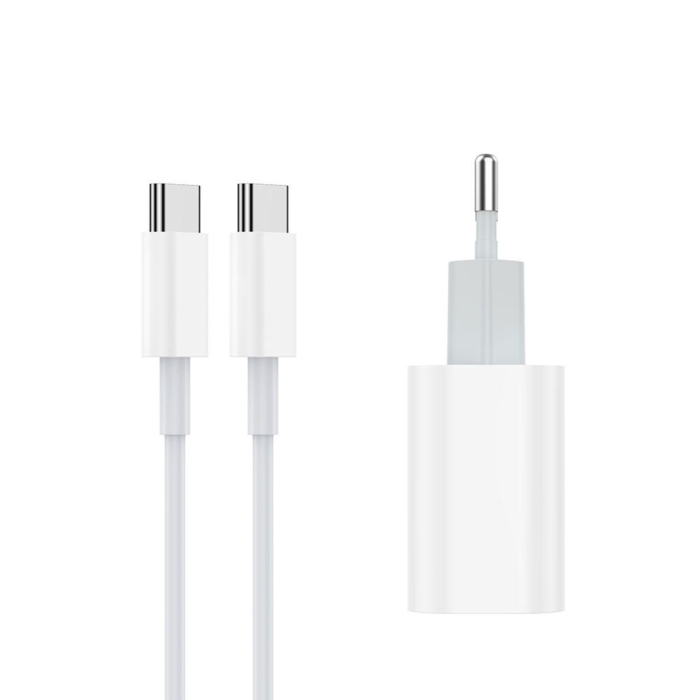 NCC C124 20W Charger Set (USB-C Charger + C-C Date Cable 1.0M) | EU Plug Options