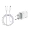 NCC C124 20W Charger Set (USB-C Charger + C-C Date Cable 1.0M) | EU Plug Options