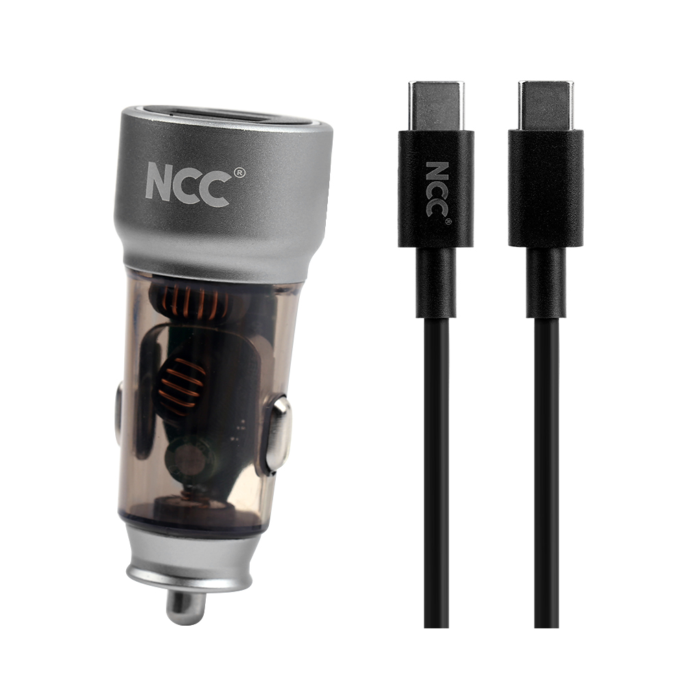 NCC R13/13S 48W Car Charger Set (USB-A+C Car Charger + C-C Date Cable 1.2M) (Black)
