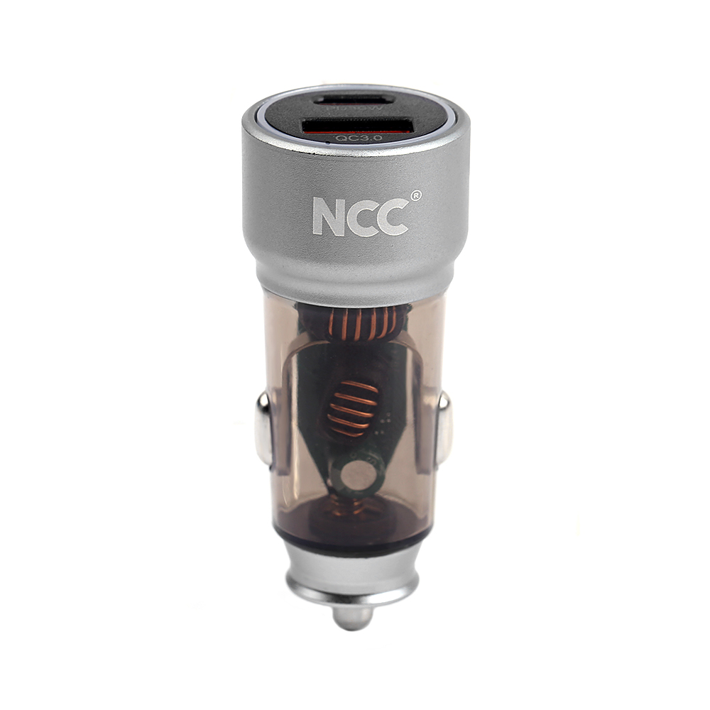 NCC R13/13S 48W Car Charger Set (USB-A+C Car Charger + C-C Date Cable 1.2M) (Black)