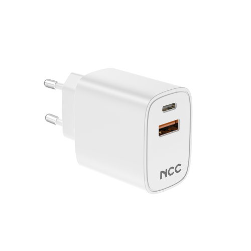 NCC C222 30W USB-A+C Charger | EU Plug Options