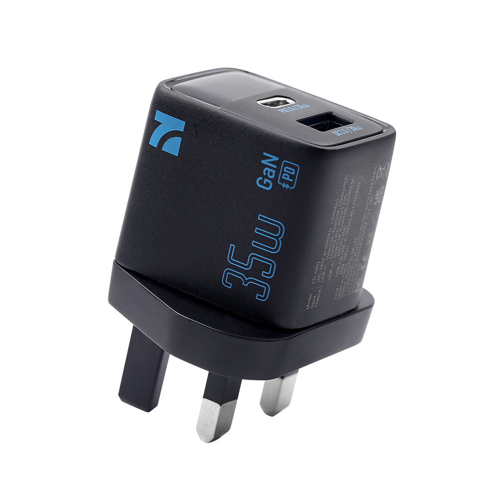 NCC 35W GaN USB-C Wall Charger UK Plug Black