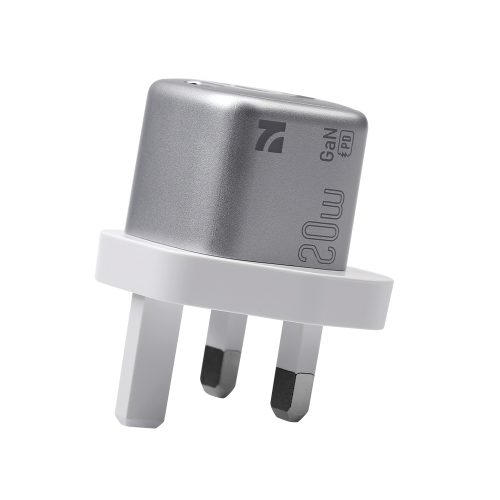 NCC 20W USB-A+C GaN Wall Charger – Compact Dual-Port Fast Charger for Phones and Tablets
