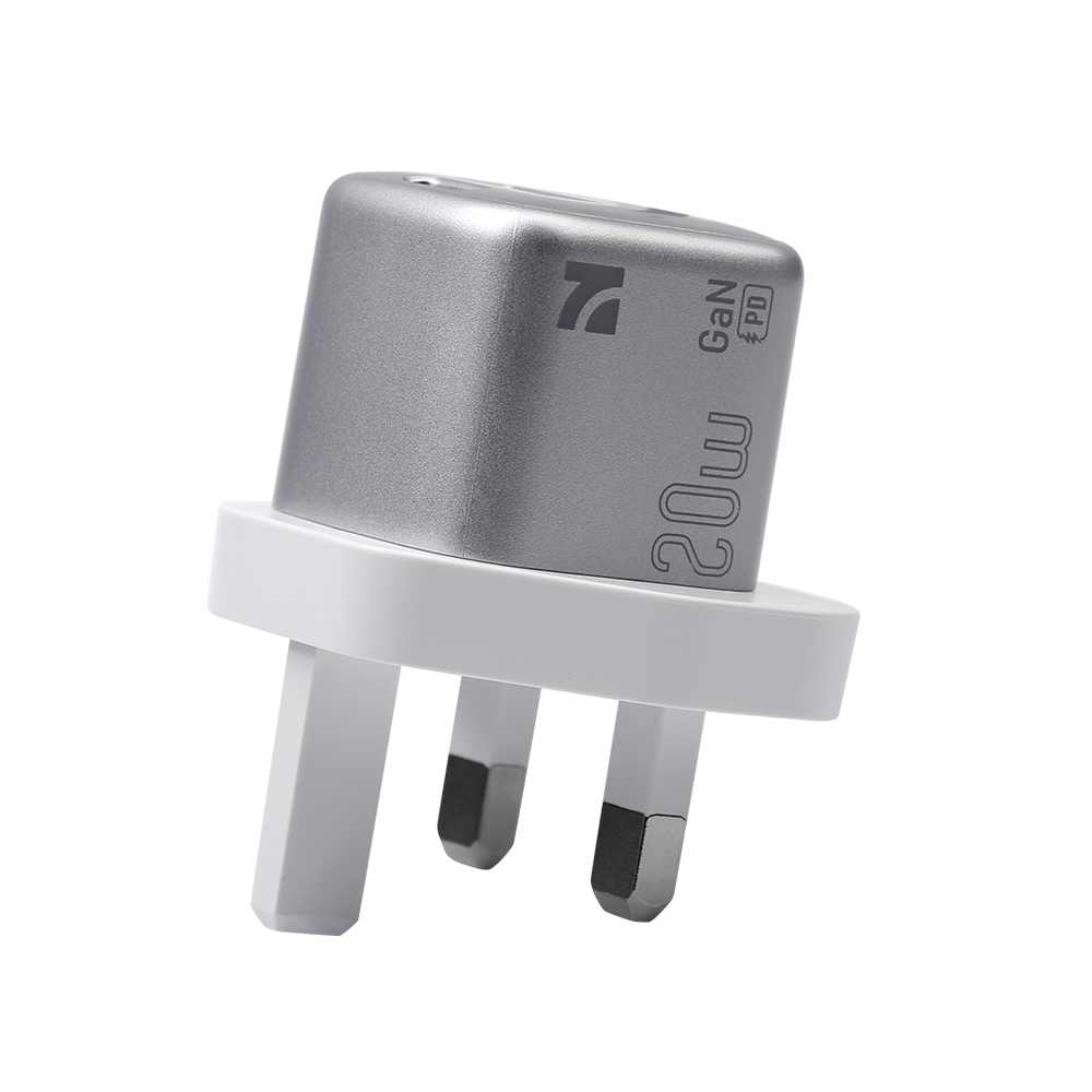 NCC 20W USB-A+C GaN Wall Charger – Compact Dual-Port Fast Charger for Phones and Tablets