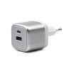 Dual-Port Fast Charging Adapter – USB-C PD + USB-A QC for Versatile Use
