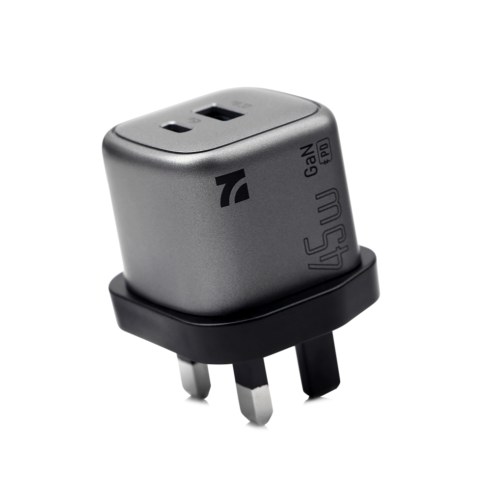NCC 45W USB-A+C GaN Wall Charger – Compact Dual-Port Fast Charging Adapter