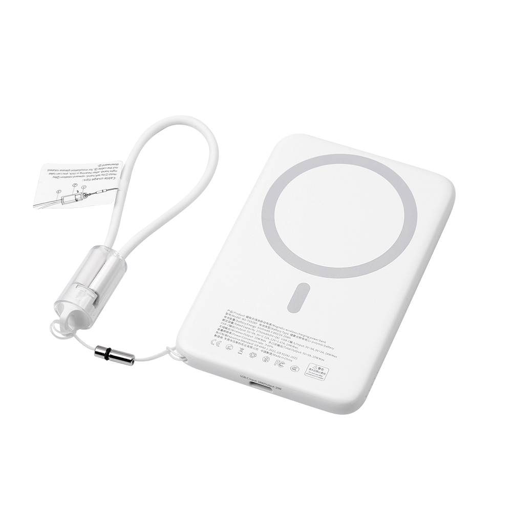NCC 5000mAh Magnetic Wireless Power Bank – Secure Snap, Fast Charge, Slim Design