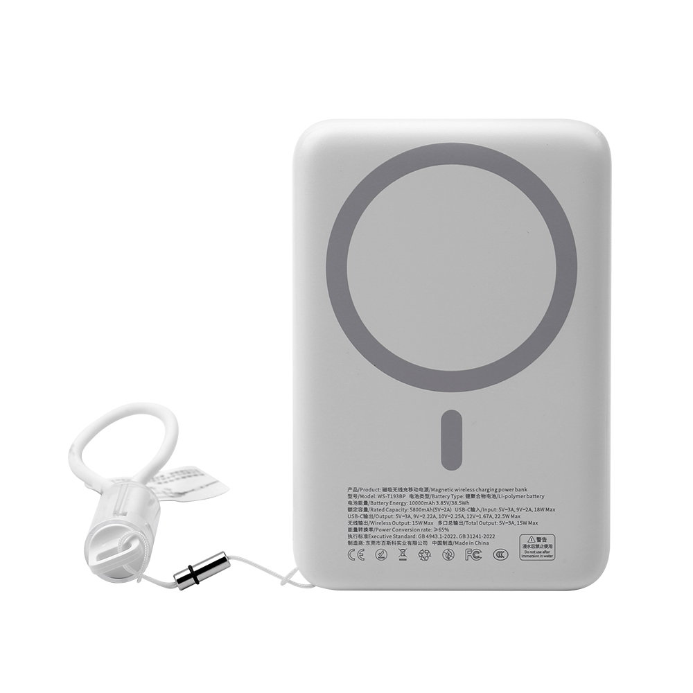 Snap-On NCC Magnetic Power Bank – 10000mAh Compact Charger for iPhone 12–15 Series
