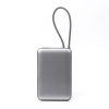 Portable 10000mAh NCC Power Bank with USB-C Built-in Cable and Dual Wireless Output