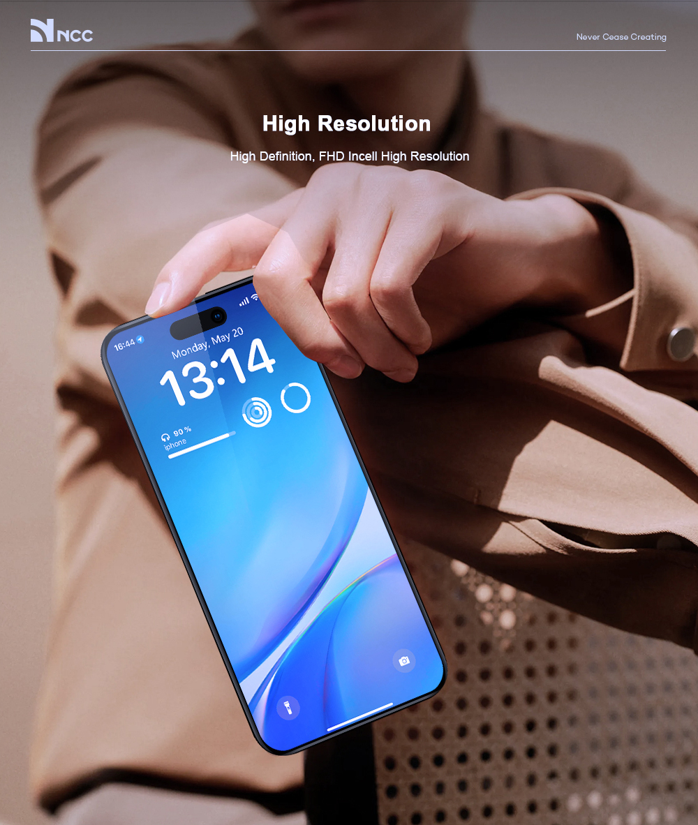 NCC prime high resolution incell lcd screen